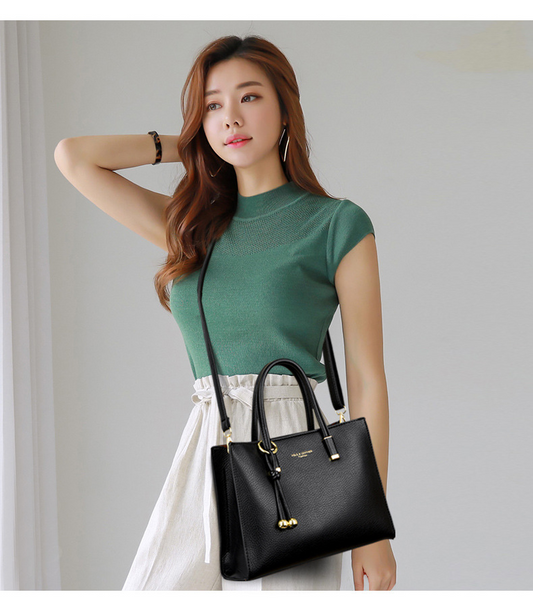 Multi-color commuter handbag