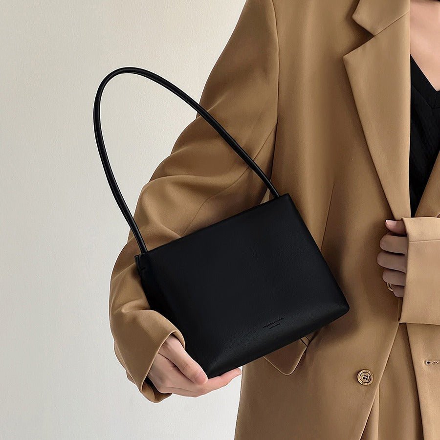 Walnut baguette underarm bag
