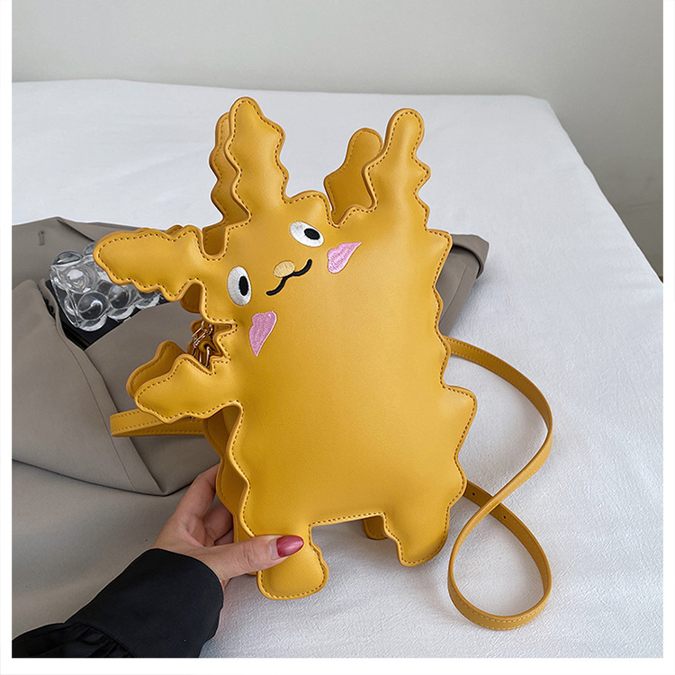 Cartoon pickup monster-shaped crossbody bag