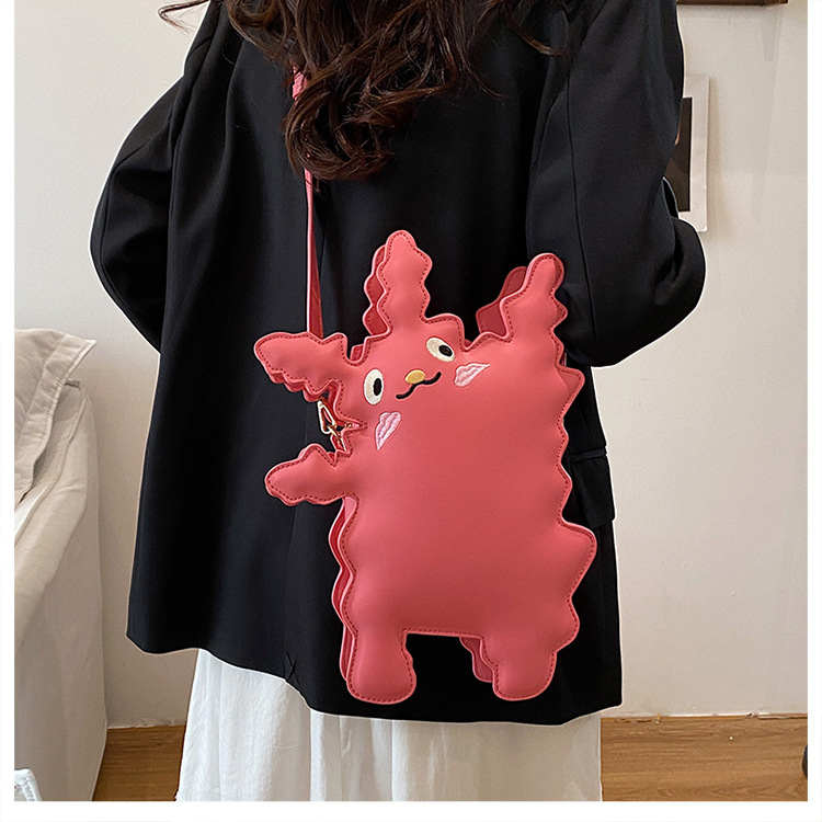 Cartoon pickup monster-shaped crossbody bag