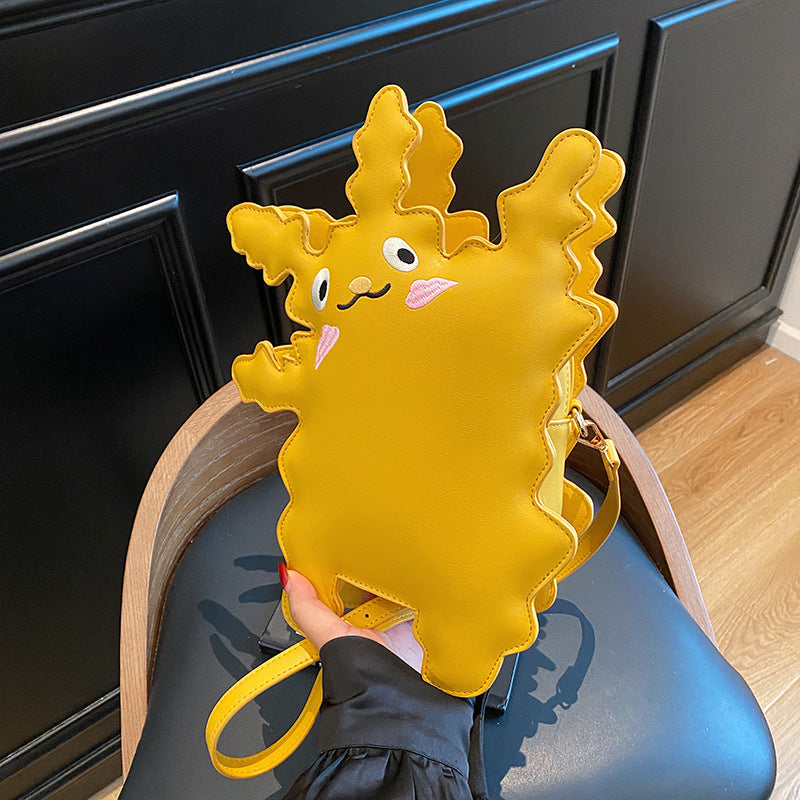Cartoon pickup monster-shaped crossbody bag