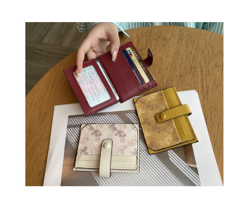 Thin exquisite pattern card holder bag