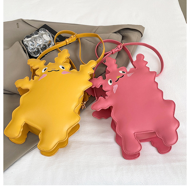 Cartoon pickup monster-shaped crossbody bag