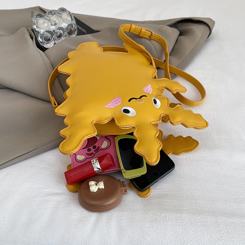 Cartoon pickup monster-shaped crossbody bag