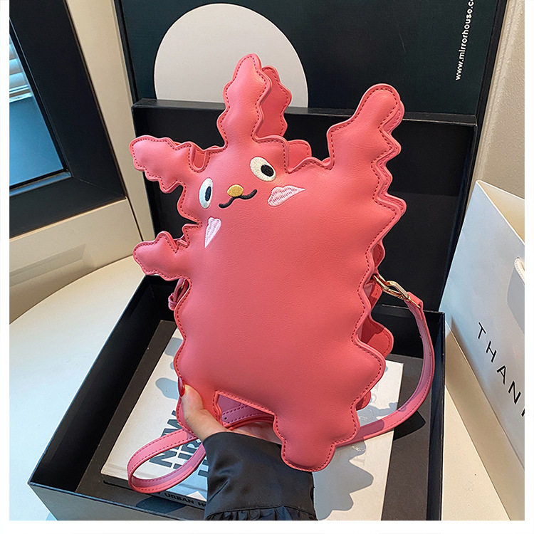 Cartoon pickup monster-shaped crossbody bag