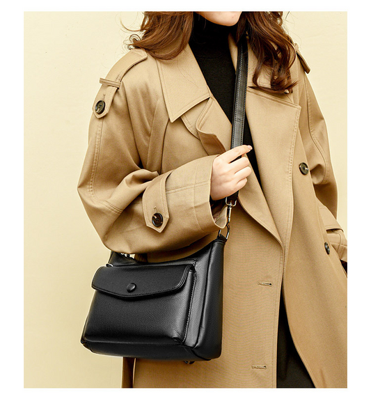 Soft leather multi-sided bag crossbody bag