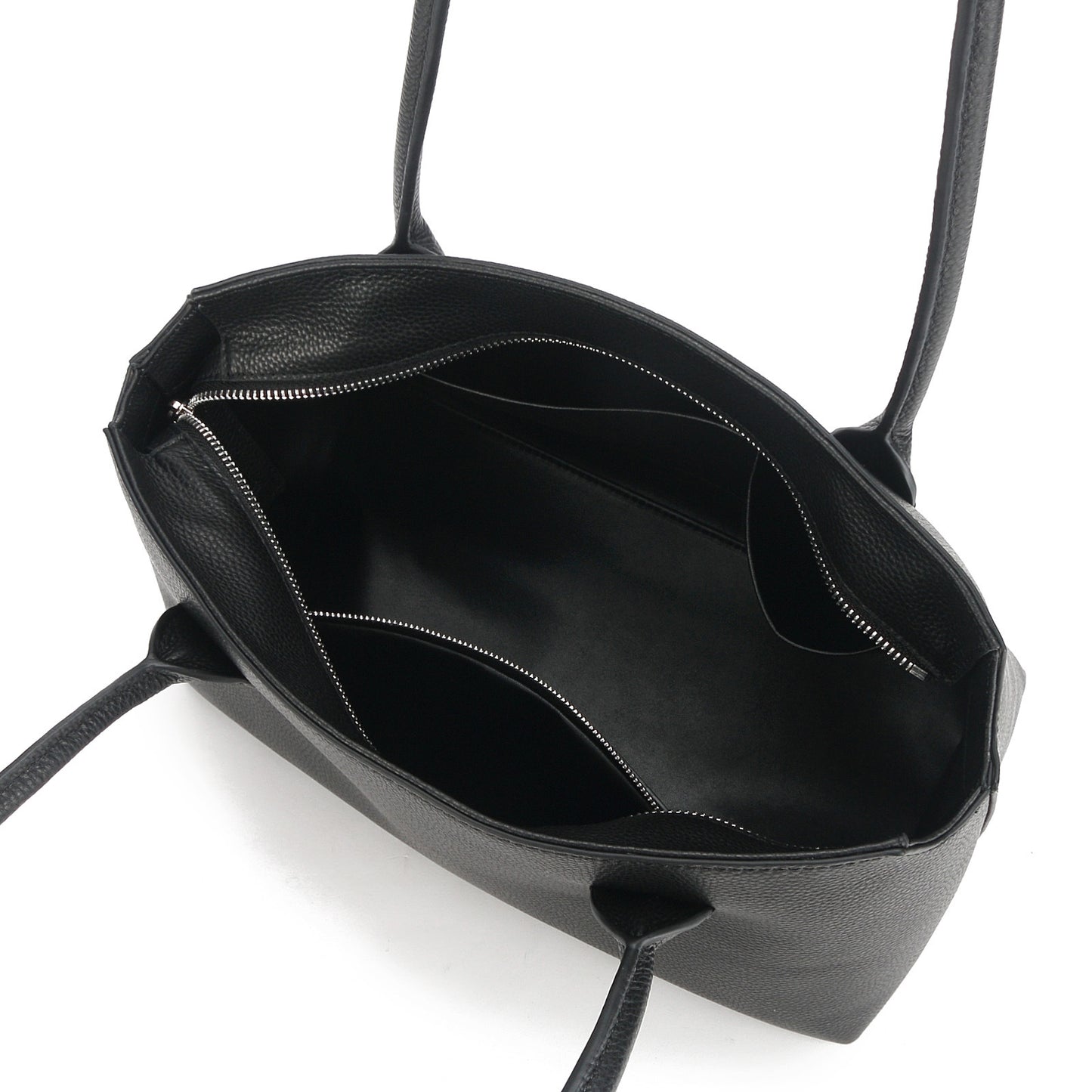 Genuine leather minimalist style tote bag