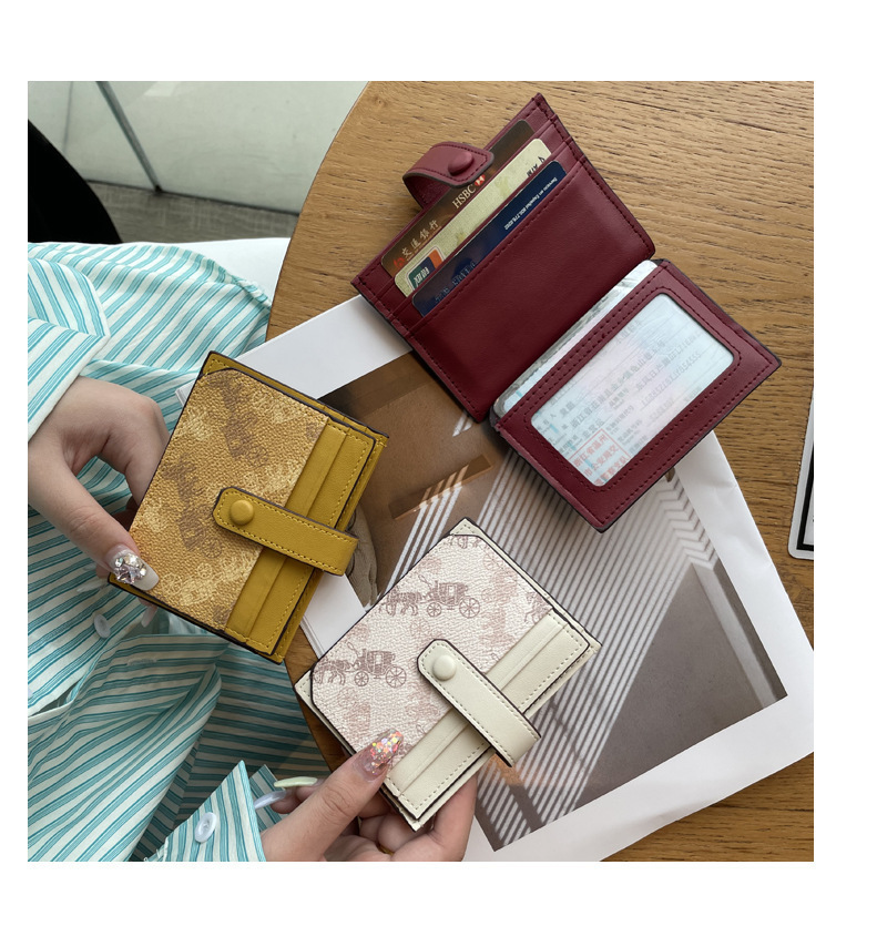 Thin exquisite pattern card holder bag