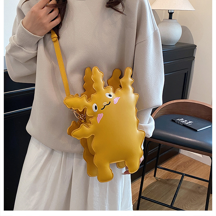 Cartoon pickup monster-shaped crossbody bag