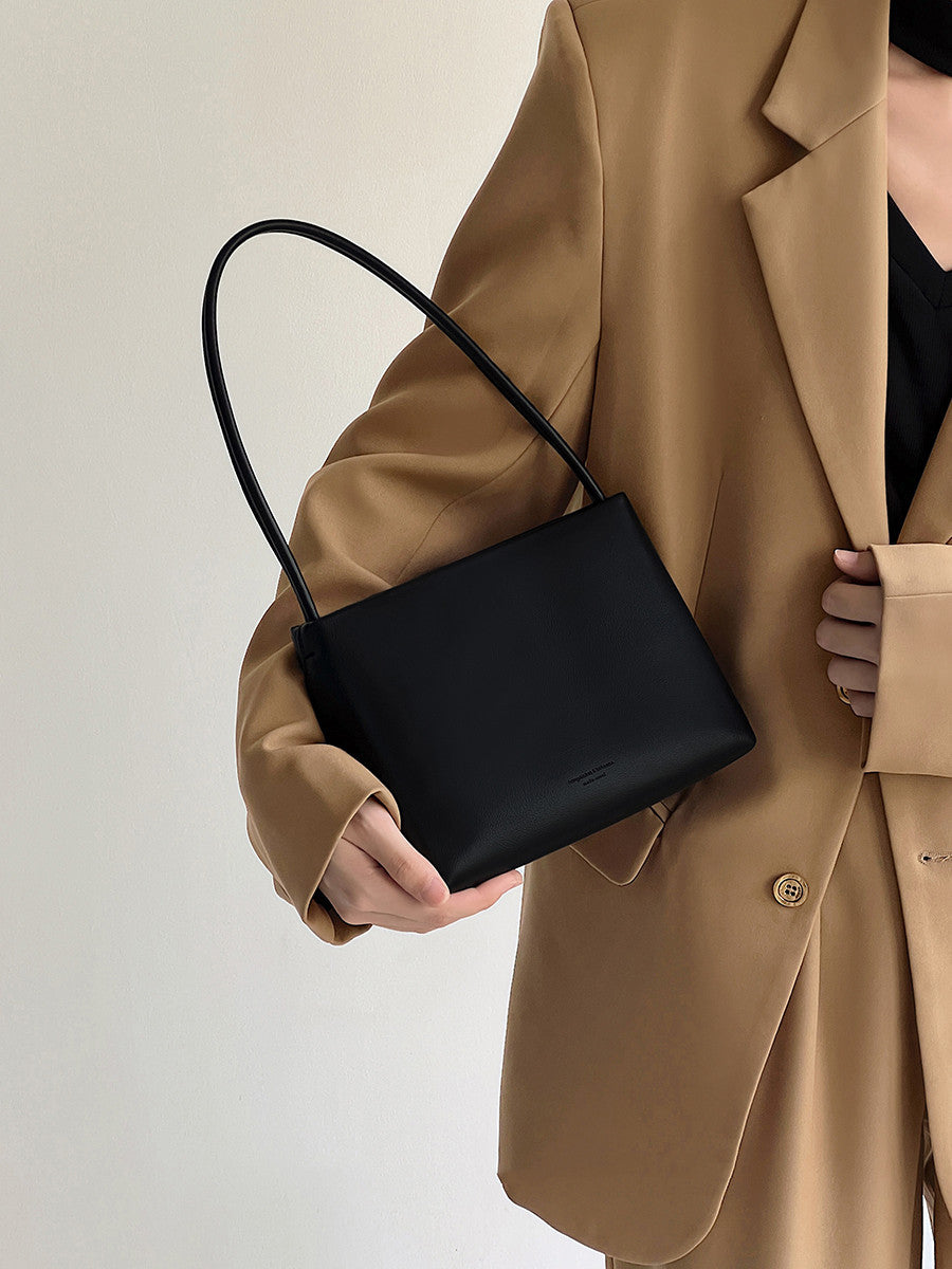 Walnut baguette underarm bag