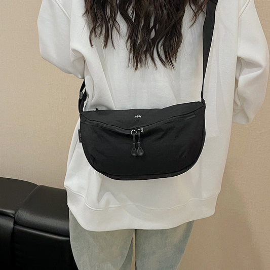 Casual Texture Versatile Nylon Dumpling Bag Korean Style ins Trendy Fashionable Women's Crossbody Shoulder Bag - zoraflux