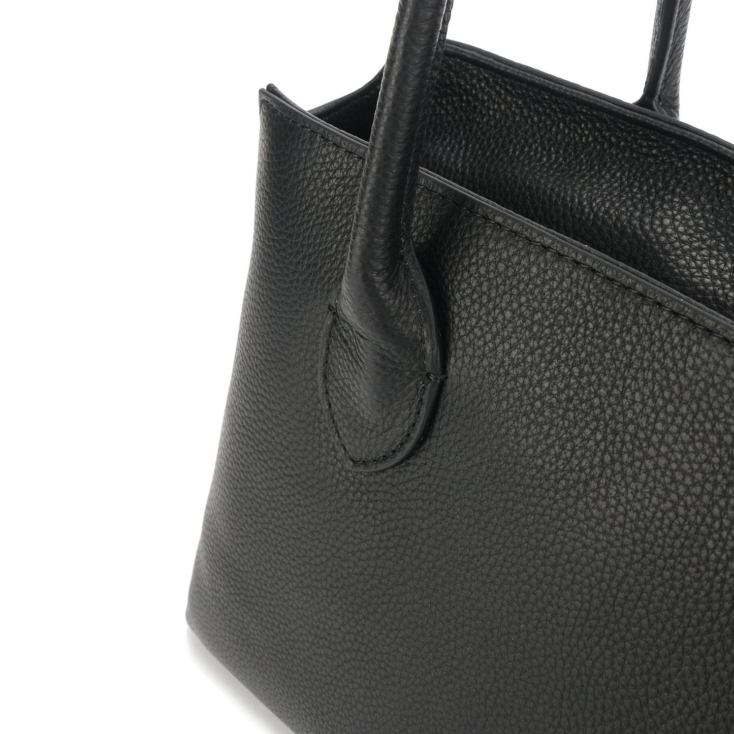 Genuine leather minimalist style tote bag