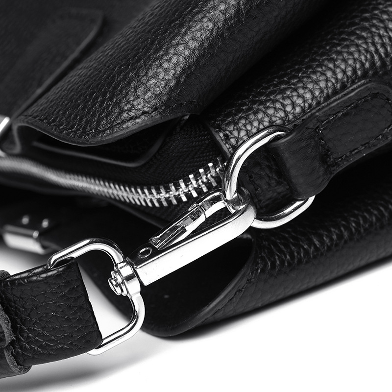 Classic genuine leather crossbody handbag