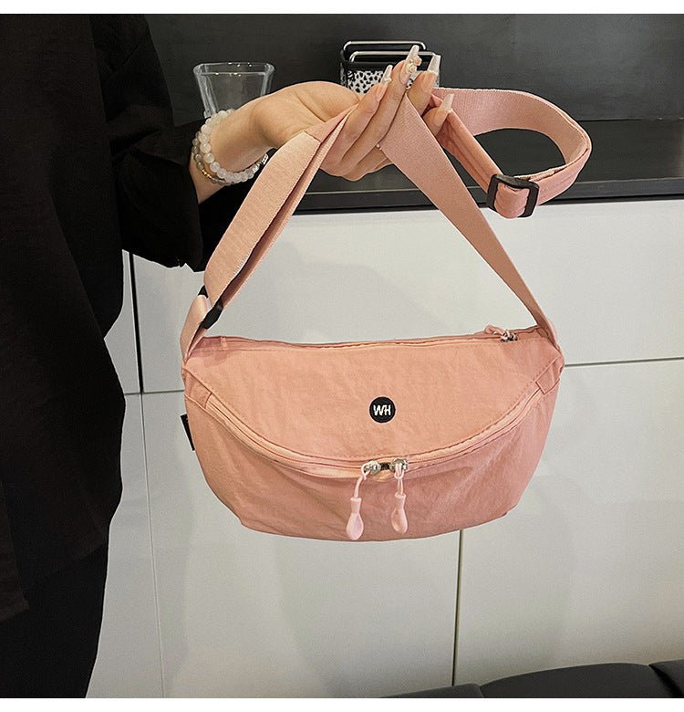 Casual Texture Versatile Nylon Dumpling Bag Korean Style ins Trendy Fashionable Women's Crossbody Shoulder Bag - zoraflux