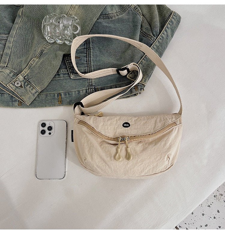 Casual Texture Versatile Nylon Dumpling Bag Korean Style ins Trendy Fashionable Women's Crossbody Shoulder Bag - zoraflux