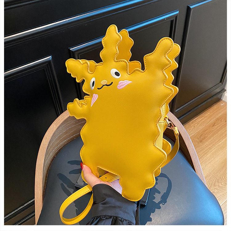 Cartoon pickup monster-shaped crossbody bag