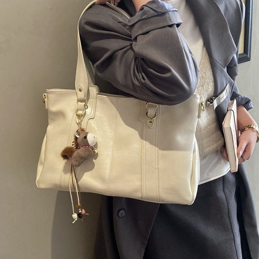 Cute pony pendant large capacity travel tote bag - zoraflux