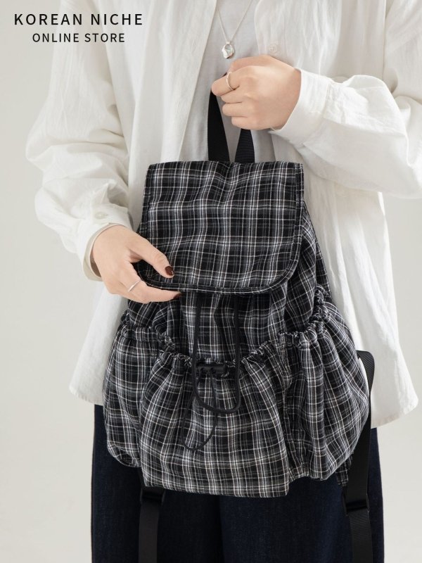 Drawstring design lightweight backpack for students and casual travel - zoraflux