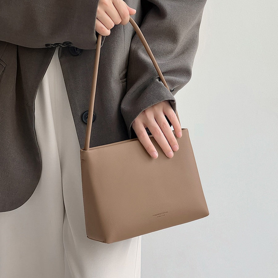 Walnut baguette underarm bag