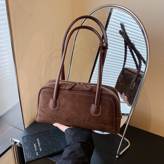 Retro baguette underarm single-shoulder bag