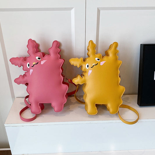 Cartoon pickup monster-shaped crossbody bag
