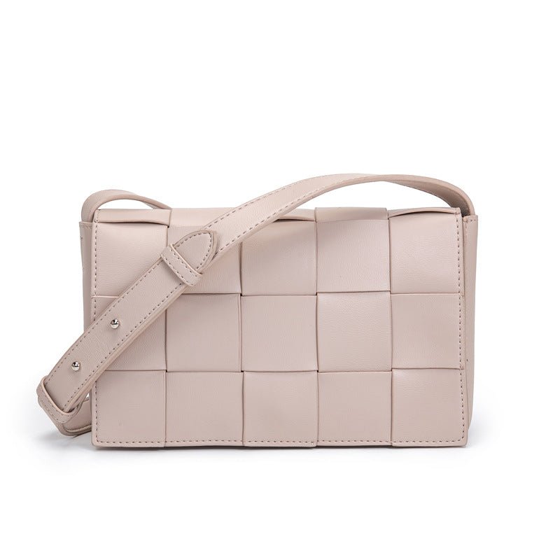 Knitted Checkered Crossbody Bag - zoraflux