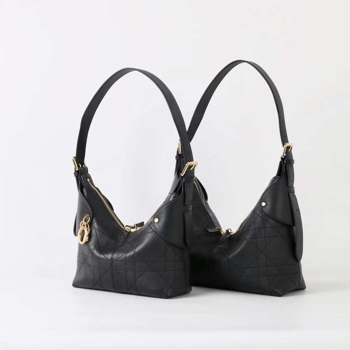 Pleated cowhide wicker pattern handbag - zoraflux