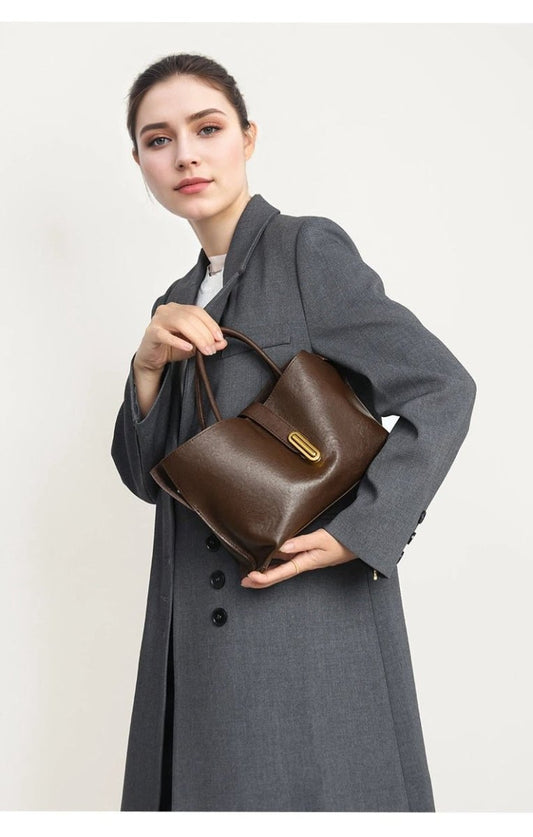 Retro vegetable - tanned cowhide crossbody bag - zoraflux