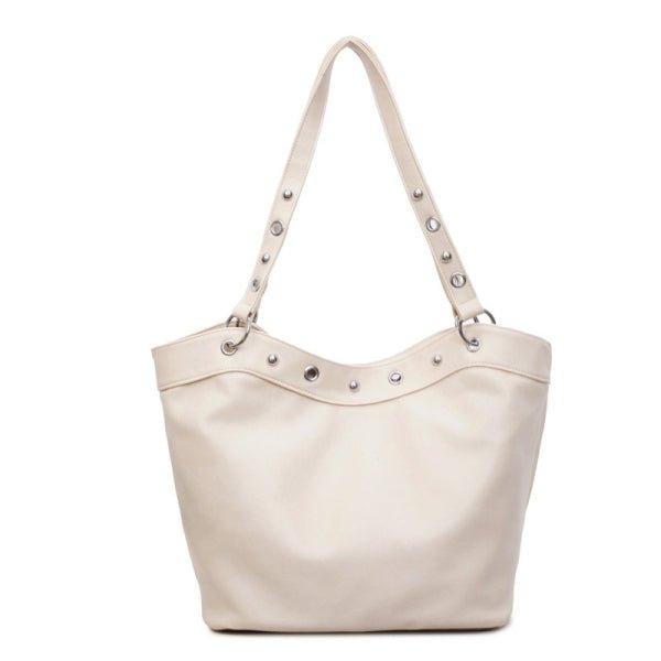 Rivet large capacity punk style tote bag - zoraflux