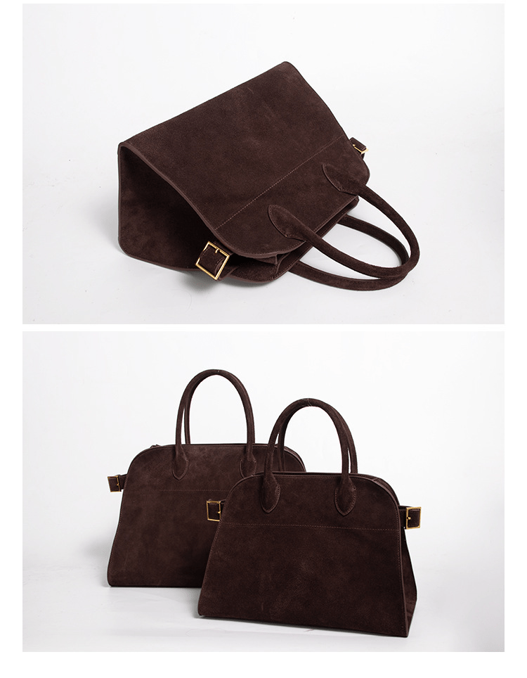 Simple suede multi - sized handbag - zoraflux