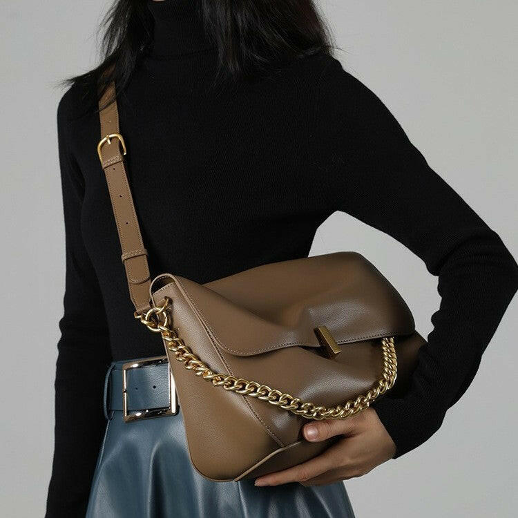 Women's Genuine Leather Tote Crossbody Bag - zoraflux