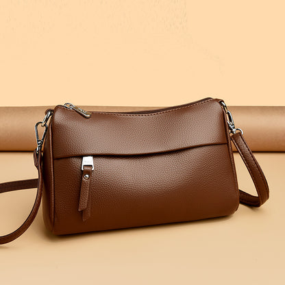 Versatile waterproof simple leather bag