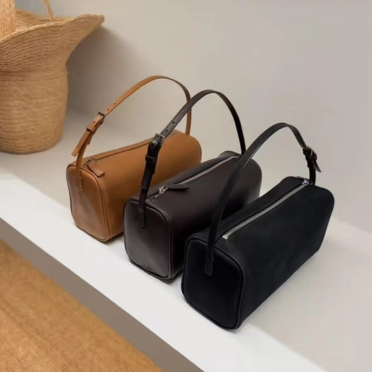 Simple genuine leather pen holder case