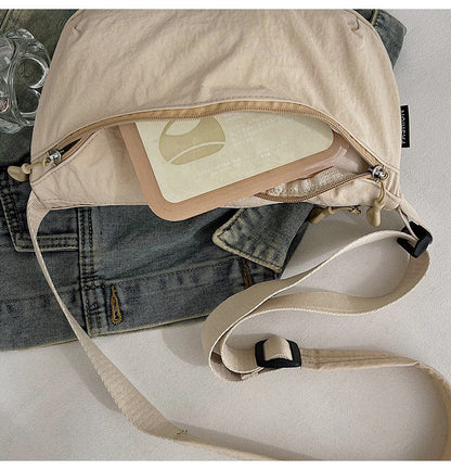 Casual Texture Versatile Nylon Dumpling Bag Korean Style ins Trendy Fashionable Women's Crossbody Shoulder Bag - zoraflux