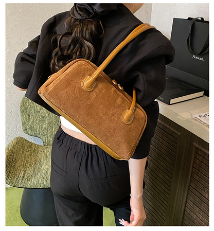 Retro baguette underarm single-shoulder bag