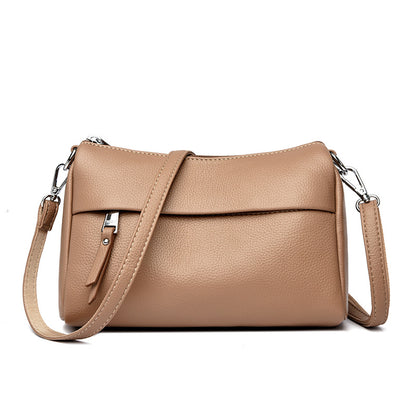 Versatile waterproof simple leather bag