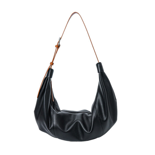 Genuine leather commuter lazy style niche women's bag