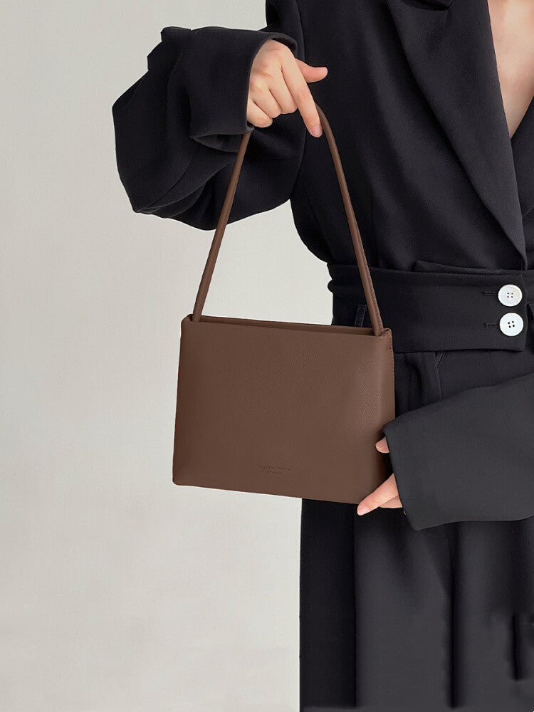 Walnut baguette underarm bag