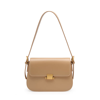 Niche design genuine leather shoulder crossbody women's bag
