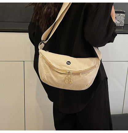 Casual Texture Versatile Nylon Dumpling Bag Korean Style ins Trendy Fashionable Women's Crossbody Shoulder Bag - zoraflux