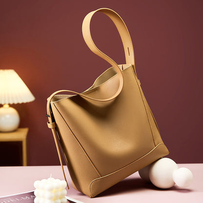 Versatile large capacity women bucket bag