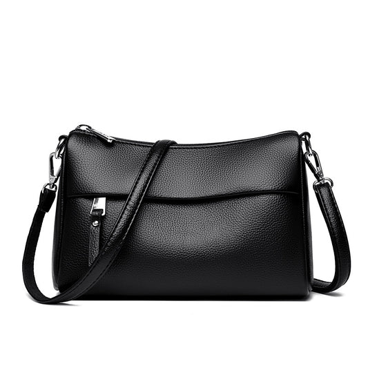 Versatile waterproof simple leather bag