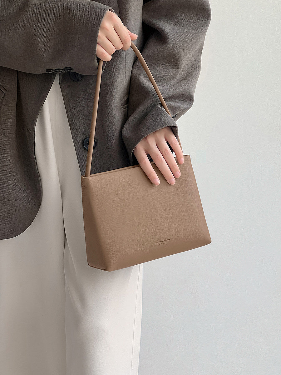 Walnut baguette underarm bag