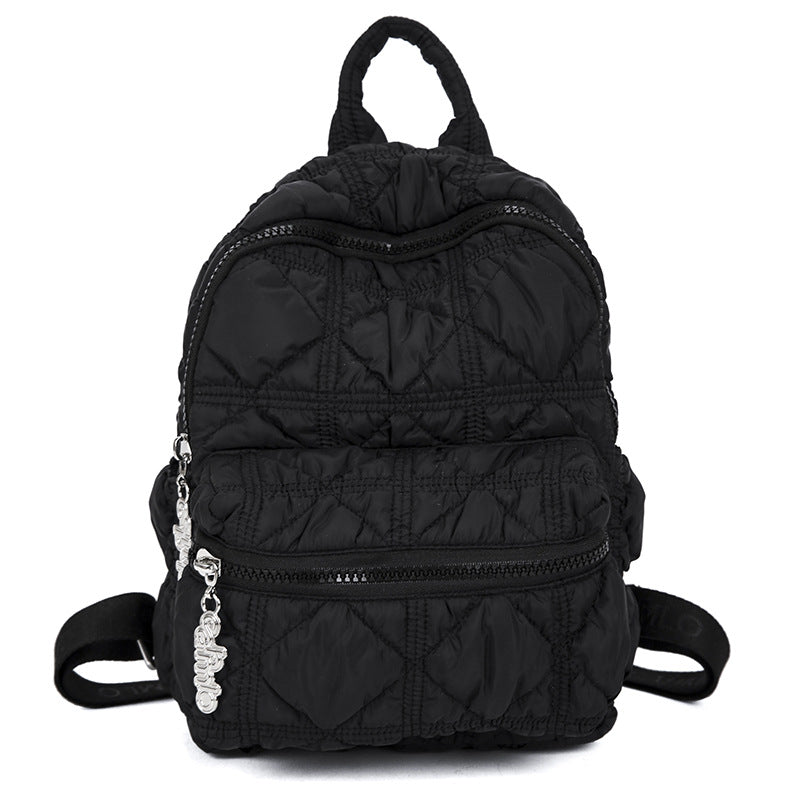 Casual pleated cloud-shaped backpack