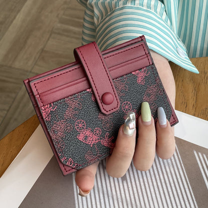 Thin exquisite pattern card holder bag
