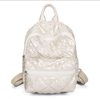 Casual pleated cloud-shaped backpack