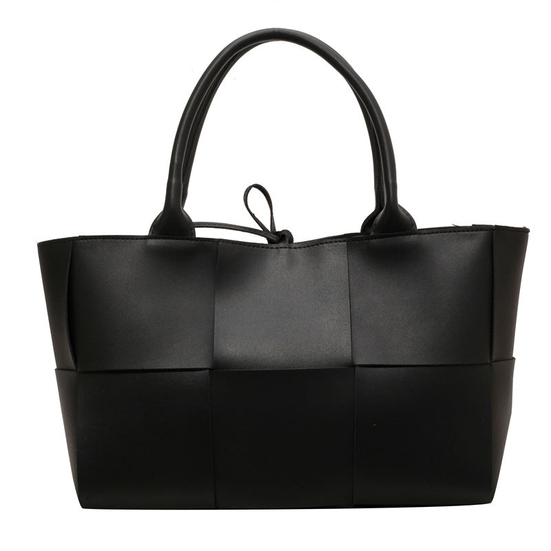 Large-capacity plaid women's handbag