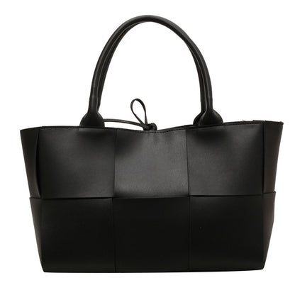 Large-capacity plaid women's handbag
