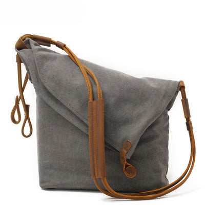 Retro literary canvas women's shoulder bag