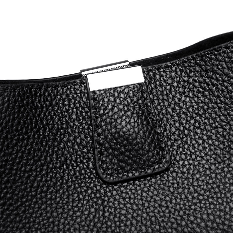 Classic genuine leather crossbody handbag